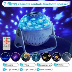 Szín: 7 filmes készlet - LED Galaxy projektor 7 az 1-ben planetárium projektor éjszakai fény csillag projektor lámpa