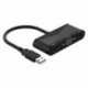 Fekete szín - USB 3.0 hub HDMII-kompatibilis VGA-hoz 3,5 mm-es audioadapterrel USB átalakító Huawei matebook X 13 Macbook