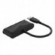 Fekete szín - USB 3.0 hub HDMII-kompatibilis VGA-hoz 3,5 mm-es audioadapterrel USB átalakító Huawei matebook X 13 Macbook