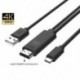 Szín: tápegység nélkül - TYPE-CUSB3.1 HDMI-kompatibilis adapterkábelhez C típusú vetítővászon 4K30Hz TV-átalakító