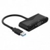 Fekete szín - USB 3.0 – HDMI-kompatibilis VGA 3,5 mm-es audioadapter-dokkolóval Macbook iPad Samsung S20 Dex Huawei P30
