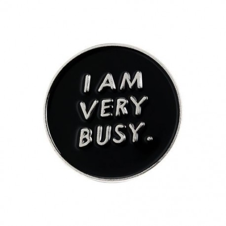 Fém színe: XZ2722 - Fogalmam sincs, hova megyek Zománcozott Pin Egyedi Fekete Kerek Bross Jelvény Táska Ing hajtóka Csat