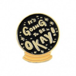 Fém színe: XZ2765 - Fogalmam sincs, hova megyek Zománcozott Pin Egyedi Fekete Kerek Bross Jelvény Táska Ing hajtóka Csat