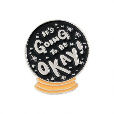 Fém színe: XZ2766 - Fogalmam sincs hova megyek Zománctű Egyedi Fekete Kerek Bross Jelvény Táska Ing hajtóka Csat Ékszer