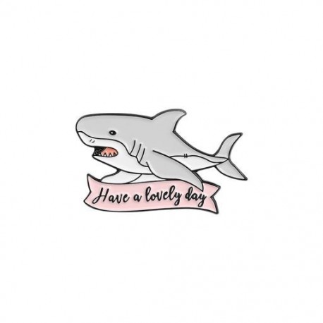 Fém színe: XZ3069 - Shark are Friends Zománctű Egyedi Shark Week Banán Szörföző Bross Táska Csuklótű Szórakoztató