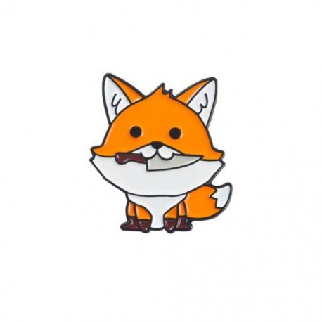 Fém színe: XZ5757 - Állati tőr zománctű Egyedi szép róka pingvin Tyrannosaurus Rex ölő brosstáska hajtóka tű