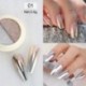 Szín: A001 - 6 szín Lézer Aurora Solid Mirror Köröm Csillogó Púder Arany Ezüst Nails UV Gél Lakk Pigment Por Köröm