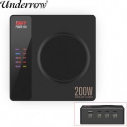 Szín: EU - ISDT POWER 200X AC100~240V 200W gyorstöltő vezeték nélküli több gyorsprotokoll független csatorna