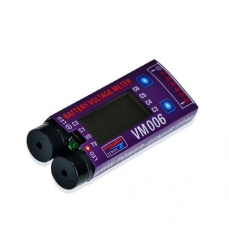 Szín: 5 db - Feszültségmérő VM006 1-6S LiPo akkumulátor Pontos akkumulátor feszültségmérő LCD folyadékkristályos