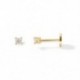 2 mm - 1db luxus gyémánt 925 sterling ezüst fülbevaló női fülbevaló cirkónia piercing Huggie kiegészítők Aretes