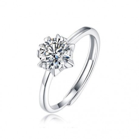 7 - Luxus 1CT moissanite halo gyűrű cirkon burkolt, gyémánt esküvői négyzet alakú gyűrű 925 ezüst ékszer nőknek