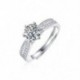 4 - 1CT Moissanite gyémánt gyűrű Eternity 925 sterling ezüst esküvői szalag, luxus labor ujjgyűrűkkel