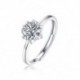 7 - 1CT Moissanite gyémánt gyűrű Eternity 925 sterling ezüst esküvői szalag, luxus labor ujjgyűrűkkel