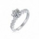 8 - 1CT Moissanite gyémánt gyűrű Eternity 925 sterling ezüst esküvői szalag, luxus labor ujjgyűrűkkel