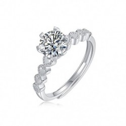 8 - 1CT Moissanite gyémánt gyűrű Eternity 925 sterling ezüst esküvői szalag, luxus labor ujjgyűrűkkel