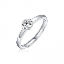 6 - 1CT Moissanite Gyémánt Gyűrű Pass Test Állítható Nyitott Méret Eternity Gyűrű Sterling Ezüst 925 Anillos Mujer