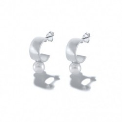 2 - C alakú Pendientes Plata 925 fülbevaló női fülbevaló kerek gyöngy piercing Oreille anya ajándék 2022 trend