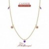 nyaklánc - Lila cirkon nyaklánc nőknek 925 sterling ezüst hosszú lánc Pendente gyémánt kulcscsont lánc choker finom