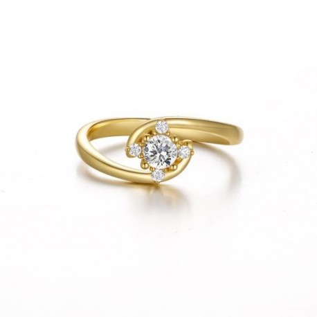 4 - Klasszikus Huggie 925 Sterling ezüst gyűrűk nőknek Luxus porc természetes cirkon esküvői kiegészítők Anillos