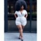 Szín: fekete 5XL - 5XL Nagy méretű Jumpsuit Női V nyakú zsebek Egyszínű alkalmi játszóruhák Bodycon Stretch nyári