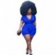 Szín: lila 5XL - 5XL Nagy méretű Jumpsuit Női V nyakú zsebek Egyszínű alkalmi játszóruhák Bodycon Stretch nyári body