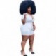 Szín: lila 5XL - 5XL Nagy méretű Jumpsuit Női V nyakú zsebek Egyszínű alkalmi játszóruhák Bodycon Stretch nyári body