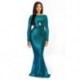 Szín: Lake Blue XL - Szexi parti ruhák nőknek születésnapi ruhák, elegáns, hálós hollow Out Bodycon Stretch Club Wear