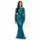 Szín: Lake Blue XL - Szexi parti ruhák nőknek születésnapi ruhák, elegáns, hálós hollow Out Bodycon Stretch Club Wear