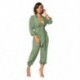 Szín: zöld 4XL - S-4xl Alkalmi ruha Nagy méretű ruházat Női mellény csíkos oldalsó Bodycon Stretch Slip Hem Maxi ruhák