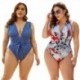 Szín: fehér 4XL - Nagy méretű ruházat 5xl Beach stílusú bikini rövidnadrágok bodyk női csíkos testű sztreccs