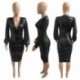 Szín: Lila XXL - Ruhák Női S-2xl Drape V Neck Party Elegáns Bodycon Hot Slale Mini ruha Női Születésnapi ruhák
