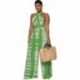 Szín: zöld XL - Női jumpsuit S-2xl Sweet Elegant O Nyak, széles láb Irodai Női Egyrészes Outfit Nyári divat