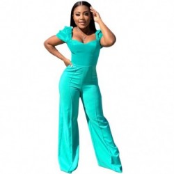 Szín: kék XXL - Női ruházat S-3xl jumpsuit Sweet Elegant V nyakú, széles lábú, egyrészes ruhák divat 2022. nyár