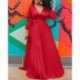 Szín: piros M - Buliruha Női Nagy méretű 3xl Nyári szünet Szexi Stretch Slip Hem Elegáns teljes hosszúságú Maxi ruhák