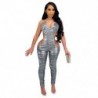 Szín: ezüst XXL - Női Szexi Jumpsuits Ujjatlan Rompers Bandage Bodycon Club One Piece Outfitek Charm Maker Summer