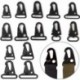 Szín: 38x20mm - 1 db új ötvözet sasszáj csere horog öv karabiner heveder csat akasztó karabiner kapcsok kültéri