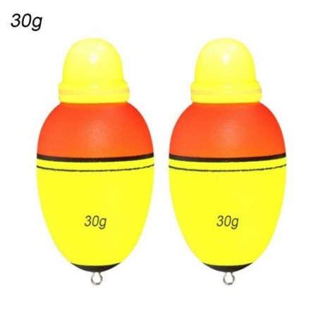Szín: 30g - 2 DB 20/30/40/50/60/80/100g horgász éjszakai úszó 1 gombos cellákkal EVA elektronikus éjszakai fénybot