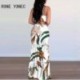Szín: MULTI XL - Női Elegáns Mély V nyakú Szexi Mindenütt Spagetti pántok Midriff Maxi Szexi buliruhák