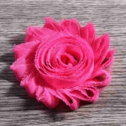 Szín: J klip nélkül - 10 db/tétel 2,6&quot  15 színű Hair Chic Shabby Chiffon Flowers Clipek gyerekeknek Hajkiegészítők