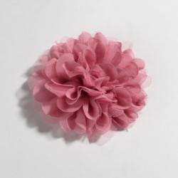 Szín: Dusty Pink klip nélkül - 5 DB 4,4&quot 11 cm-es divatos sifon hálós virágok hajkiegészítők bolyhos szövet