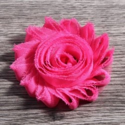 Szín: E klip nélkül - 10db/tétel 2,6&quot  15 színű Fashion Chic kopott sifon virágok kopott szövet virágok hajcsat