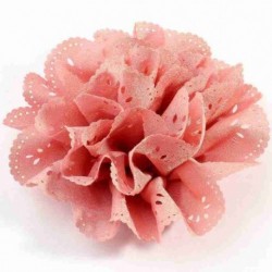 Szín: Dustypink 1 PC - 1 db 10 cm-es 20 színű divatos üreges kivirágzott fűzőlyukú hajszövet virágok puha, elegáns