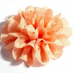 Szín: Peachpuff 1 db - 1 db 10 cm-es 20 színű divatos üreges kivirágzott fűzőlyukú hajszövet virágok, puha, elegáns