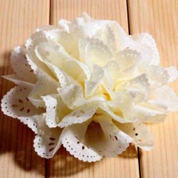 Szín: krém 1 db - 1 db 10 cm-es 20 színű divatos üreges kivirágzott fűzőlyukú hajszövet virágok, puha, elegáns