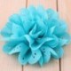 Szín: türkiz 1 db - 1 db 10 cm-es 20 színű divatos üreges kivirágzott fűzőlyukú hajszövet virágok puha, elegáns