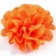 Szín: Narancs 1 db - 1 db 10 cm-es 20 színű divatos üreges kivirágzott fűzőlyukú hajszövet virágok puha, elegáns