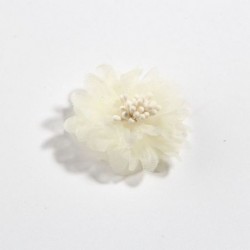 Szín: Krém klip nélkül - 10 DB 4CM 1,5&quot  új kis sifon virágok gyufával Központ fejpántokhoz Kiegészítők