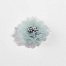 Szín: Menta klip nélkül - 10 DB 4CM 1,5&quot  új kis sifon virágok gyufával Központ fejpántokhoz Kiegészítők