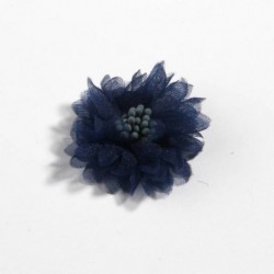 Szín: Navy klip nélkül - 10 DB 4CM 1,5&quot  új kis sifon virágok gyufával Központ fejpántokhoz Kiegészítők