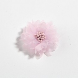 Szín: Lt Pink Clip nélkül - 10 DB 4CM 1,5&quot  új kis sifon virágok gyufával Központ fejpántokhoz Kiegészítők